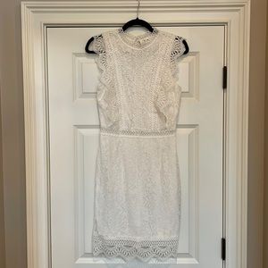White Lace knee length dress